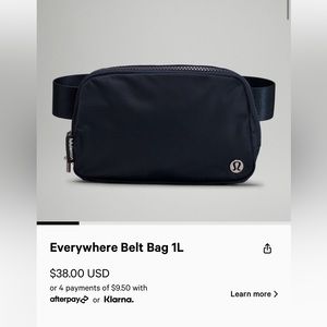 Army green tie-dye Lululemon belt bag.